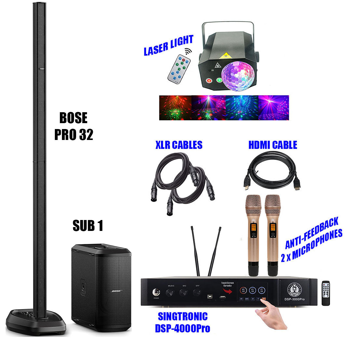 Bose L1 Pro32 Sub 1 Plus Singtronic DSP-4000Pro Professional