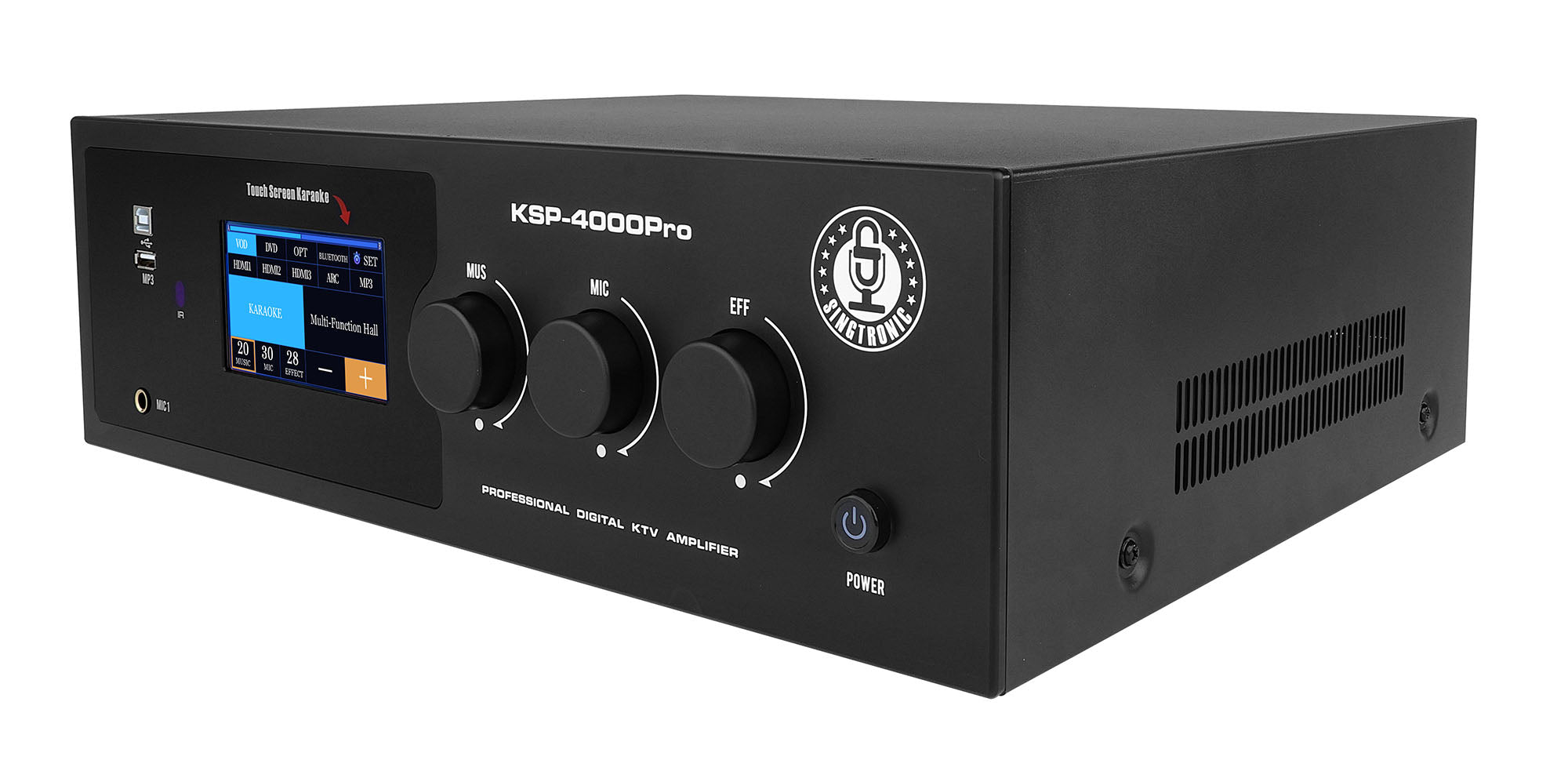 Singtronic KSP-4000ProII Professional 3 in 1 Digital 4000W Karaoke Sound Processor Amplifier Touch Screen