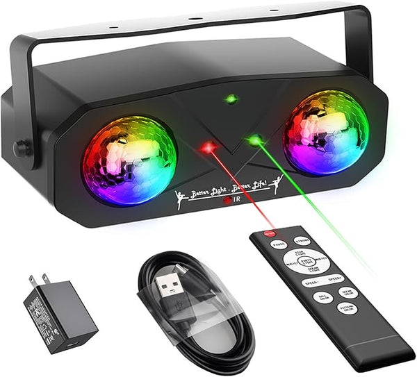5 in 1 Newly Upgrade Laser Disco Party Lights Projector with Remote Control & Music Sync.