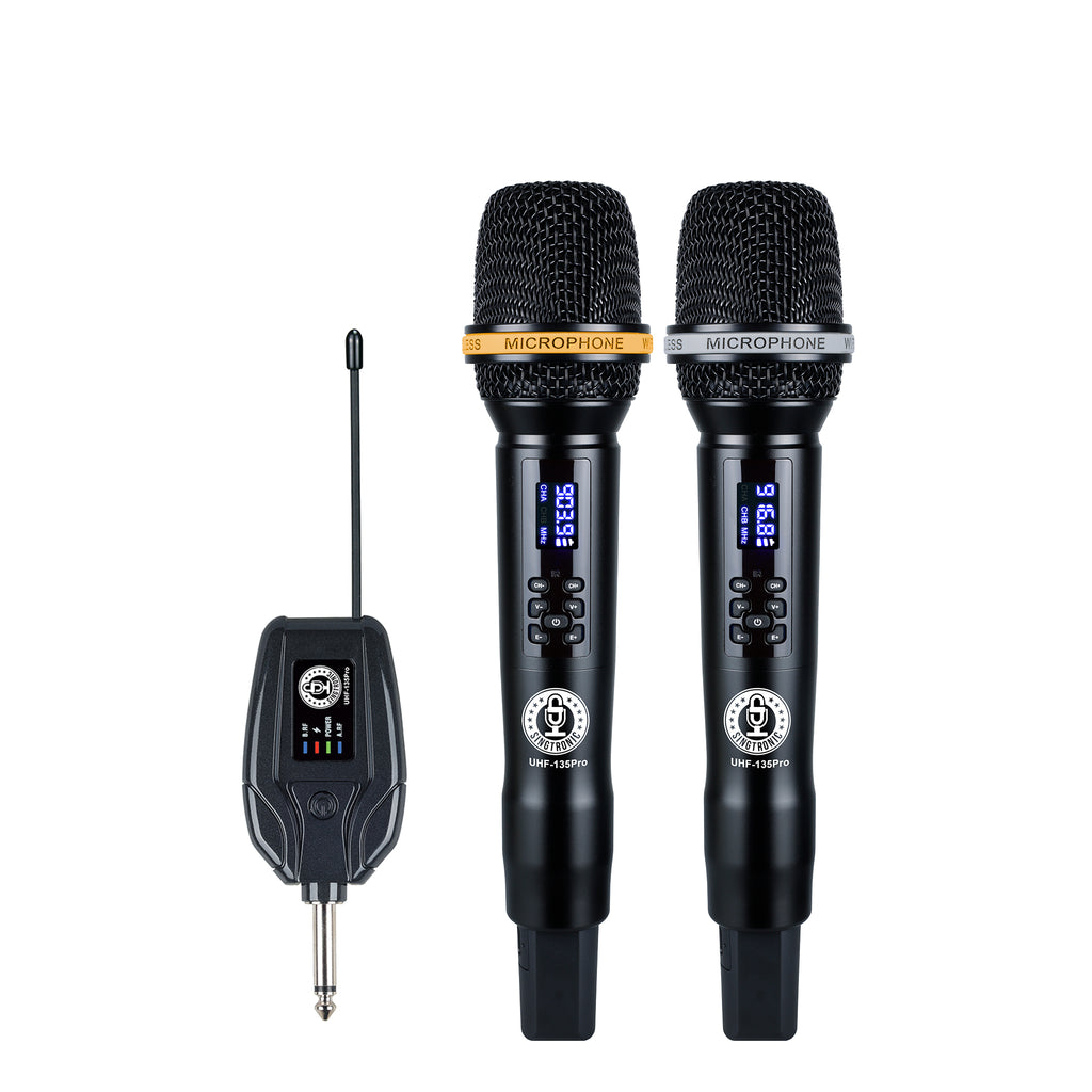 Singtronic UHF-135Pro Digital Portable 2 x Wireless Microphone Karaoke Built in Echo Volume