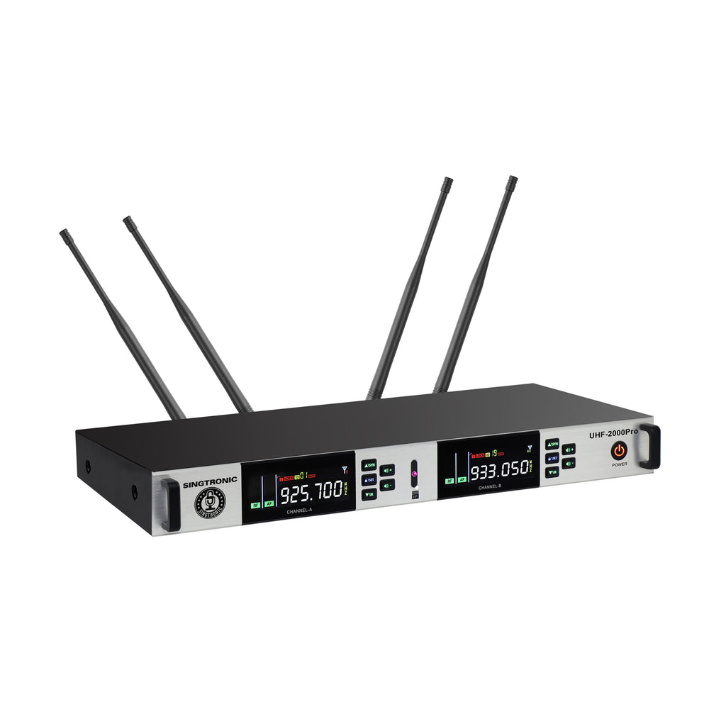 Singtronic UHF-2000Pro (Black) Professional Dual UHF True Diversity Wireless Microphone System
