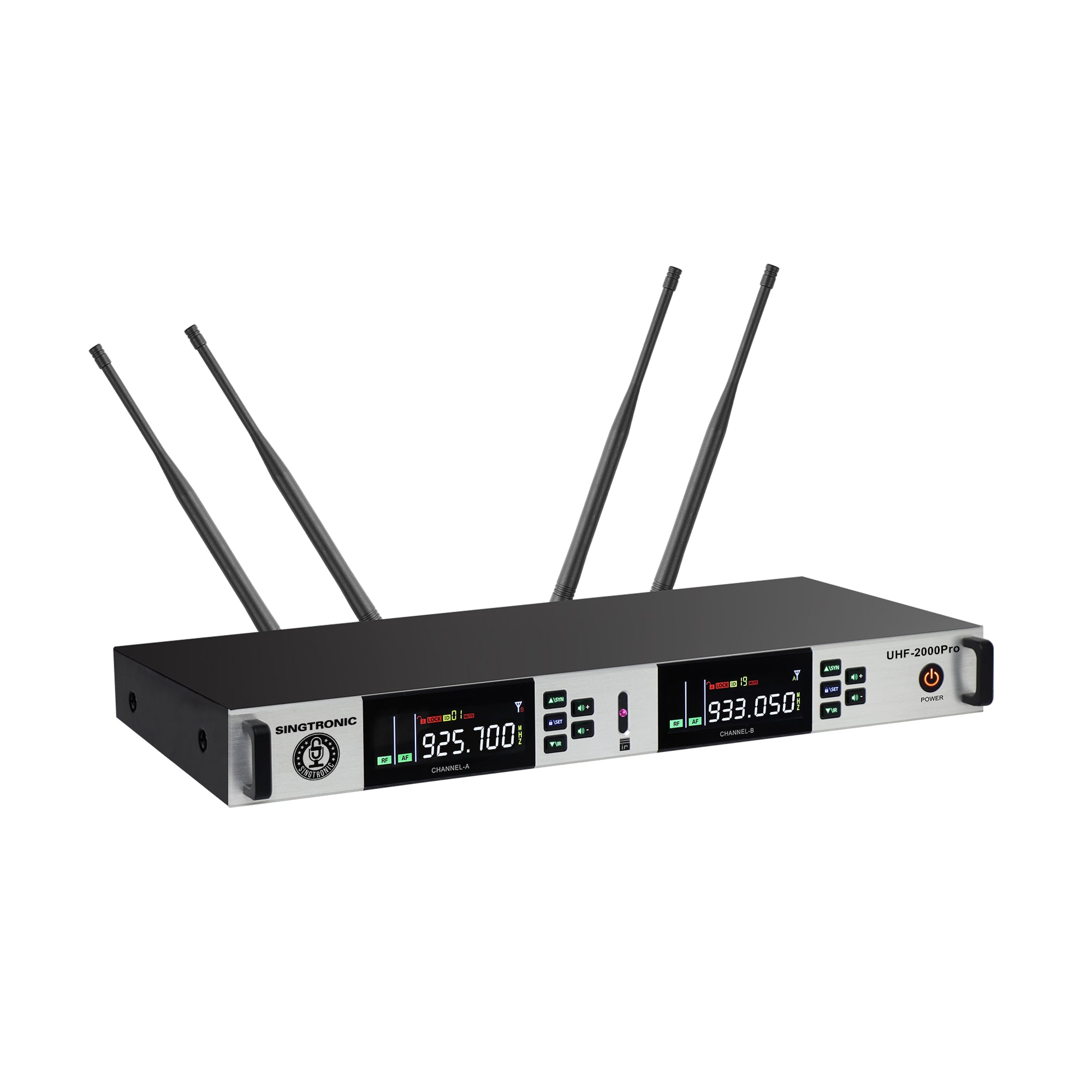 Singtronic UHF-2000Pro (Black) Professional Dual UHF True Diversity Wireless Microphone System