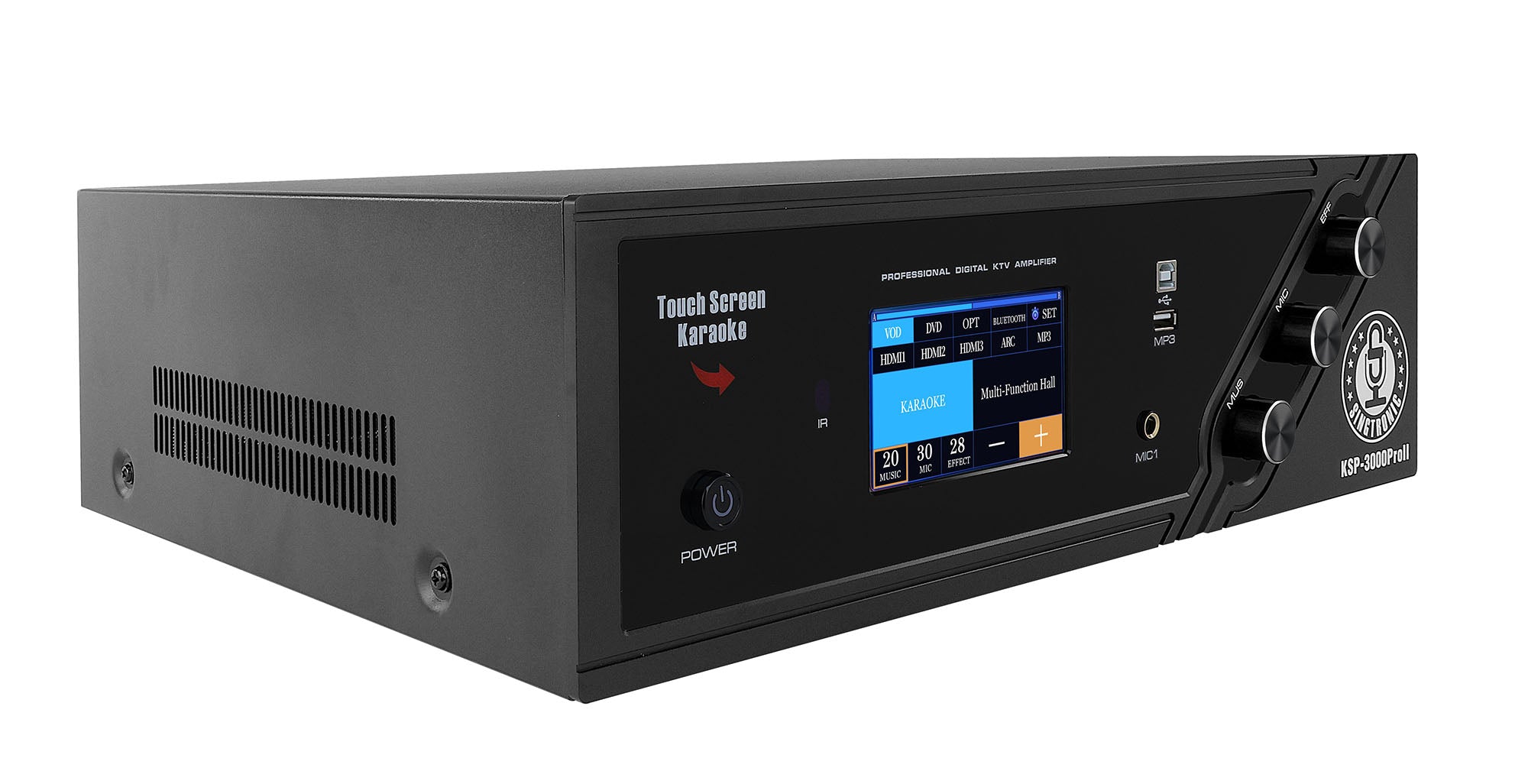 Singtronic KSP-3000ProII Professional 3 in 1 Digital 3000W Karaoke Sound Processor Amplifier