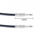 Professional 3 Feet 12 Gauge 1/4 Inch to 1/4 Inch Male Audio Cables - 3ft 12AWG 6.35mm Stereo Audio Wires