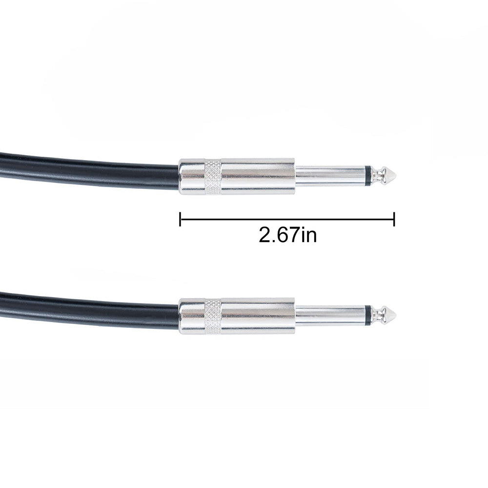 Professional 3 Feet 12 Gauge 1/4 Inch to 1/4 Inch Male Audio Cables - 3ft 12AWG 6.35mm Stereo Audio Wires