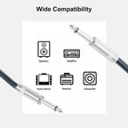 Professional 3 Feet 12 Gauge 1/4 Inch to 1/4 Inch Male Audio Cables - 3ft 12AWG 6.35mm Stereo Audio Wires