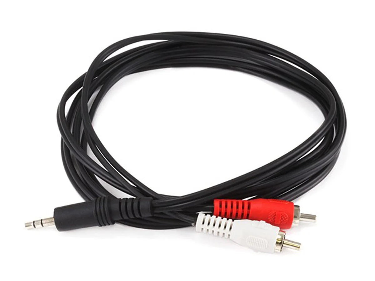 3.5mm to RCA Cable, Male Stereo Y Splitter RCA Cord Compatible with Smartphone, MP3, Tablet, Mixers, Amplifiers, Speaker, HDTV