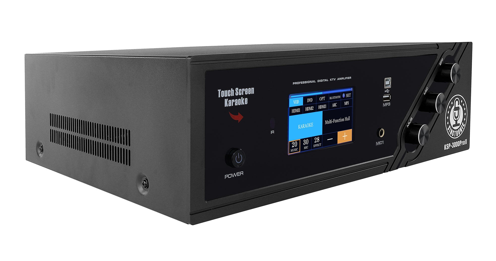 Singtronic KSP-3000ProII Professional 3 in 1 Digital 3000W Karaoke Sound Processor Amplifier