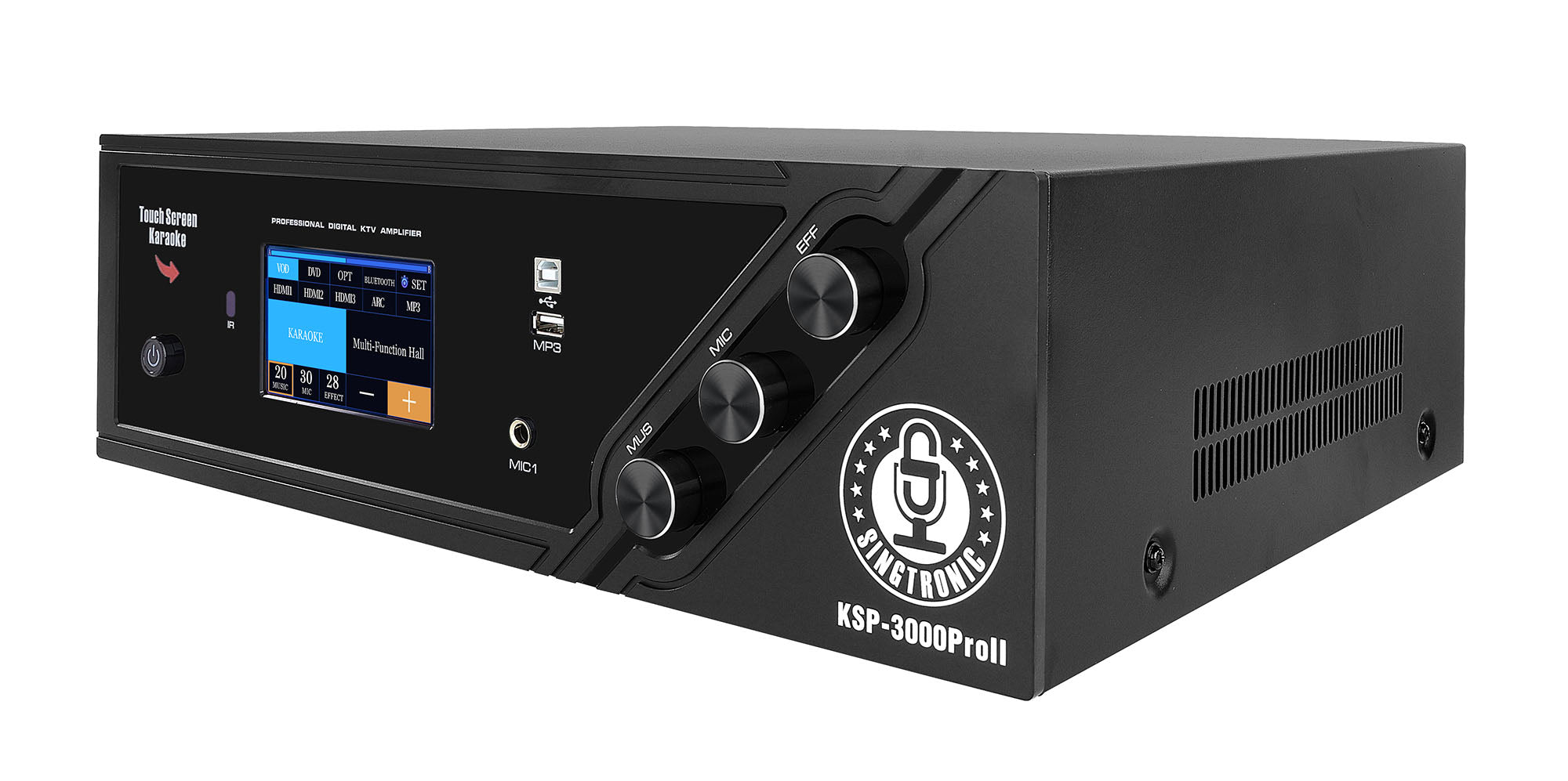 Singtronic KSP-3000ProII Professional 3 in 1 Digital 3000W Karaoke Sound Processor Amplifier