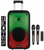 Singtronic BT-0808Pro Portable 500W Bluetooth Karaoke System 2 x Wireless Microphones