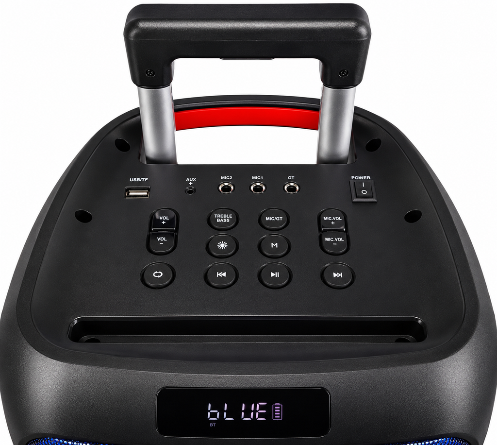Singtronic BT-0808Pro Portable 500W Bluetooth Karaoke System 2 x Wireless Microphones
