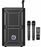 Singtronic BT-1000DSP Professional Rechargeable DSP 12" Karaoke 1000W Speaker With 2 UHF Wireless Mic.