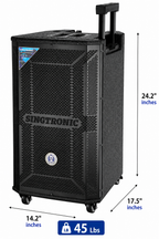 Singtronic BT-1000DSP Professional Rechargeable DSP 12" Karaoke 1000W Speaker With 2 UHF Wireless Mic.