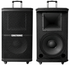 Singtronic BT-1200DSP Professional Rechargeable DSP 12" Karaoke 1200W Speaker With 2 UHF Wireless Mic.