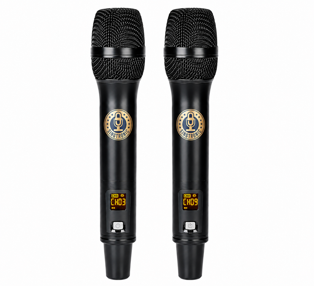 Singtronic BT-1200DSP Professional Rechargeable DSP 12" Karaoke 1200W Speaker With 2 UHF Wireless Mic.