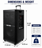 Singtronic BT-1500DSP Professional Rechargeable DSP 15" Karaoke Speaker With 2 UHF Wireless Mic.