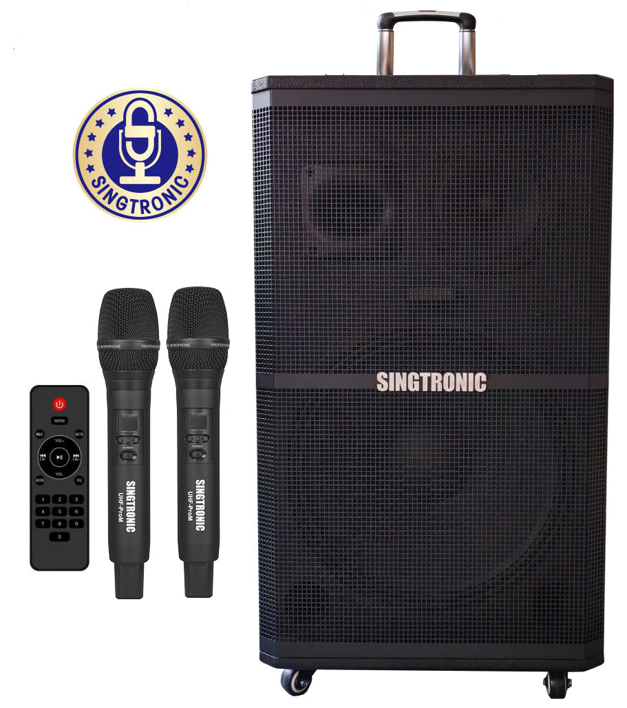 Singtronic BT-1500DSP Professional 15" Karaoke Speaker + KTV-ProK Hard Drive Player Select Songs by Apk.