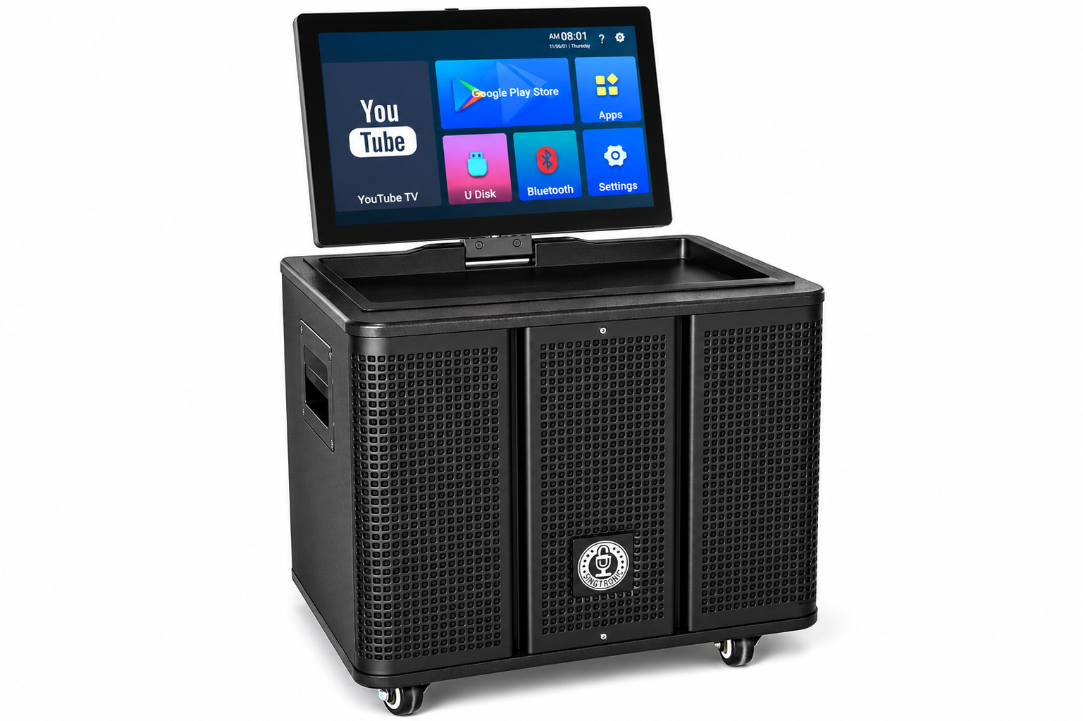 Singtronic BT-369Pro Professional 1000W Powered Portable All-in-One Karaoke System 16' Inches Touch Screen