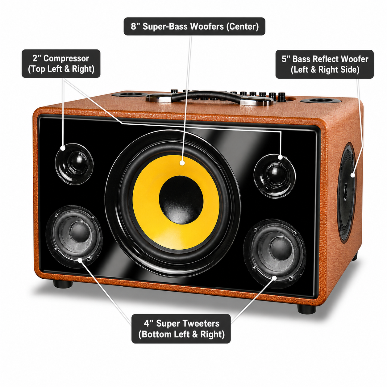 Singtronic BT-800DSP Professional 800W All-in-One Bluetooth Karaoke Speaker Built in DSP