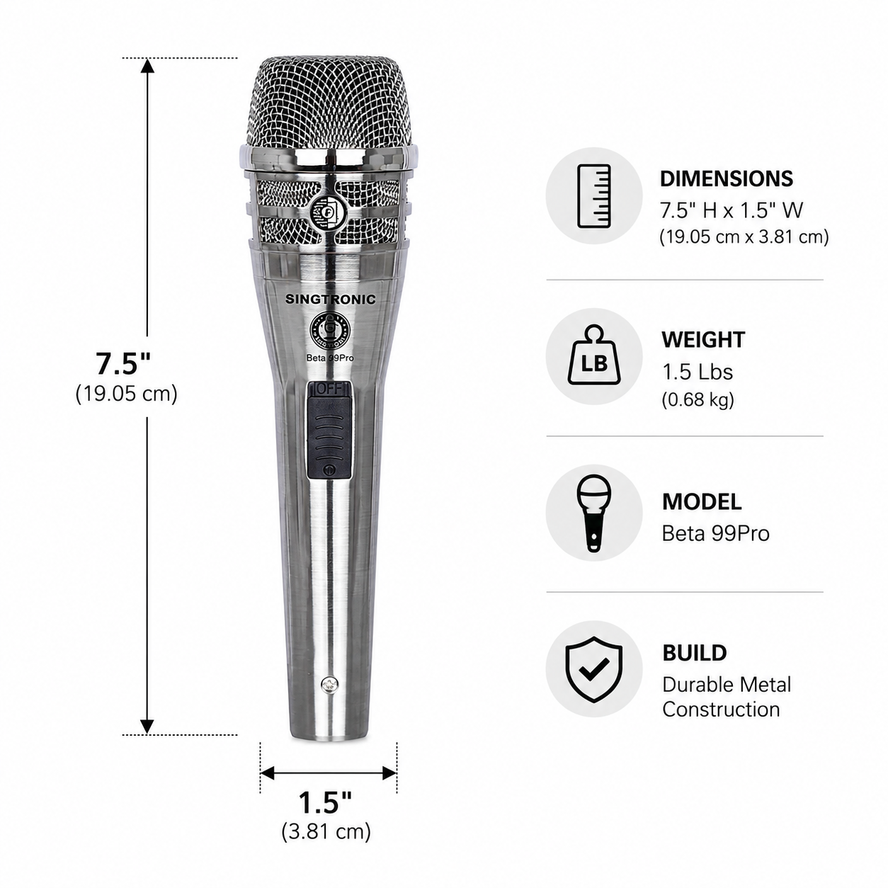 Singtronic Beta-99Pro Professional Cardiod Wired Microphone