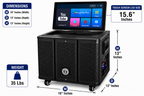 Singtronic BT-369Pro Professional 1000W Powered Portable All-in-One Karaoke System 16' Inches Touch Screen