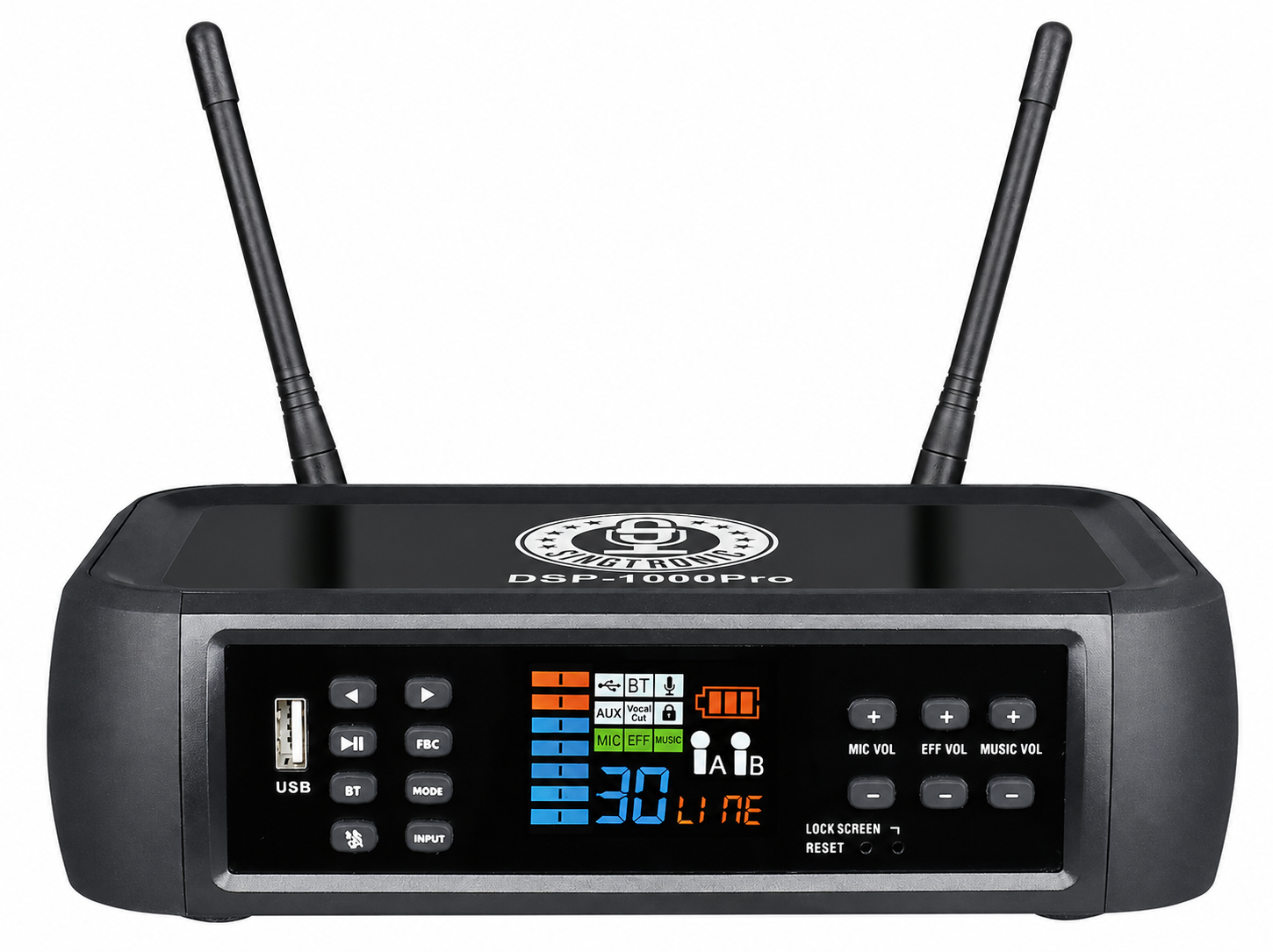 Singtronic DSP-1000Pro Rechargeable Digital DSP Karaoke Mixer Free: 2 x Wireless Microphones
