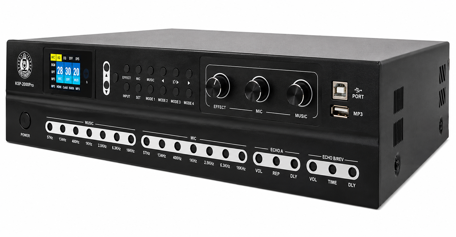 Singtronic KSP-2000Pro Professional Digital 3000W Sound Processor 2 in 1 Mixing Amplifier Karaoke Anti-Feedback