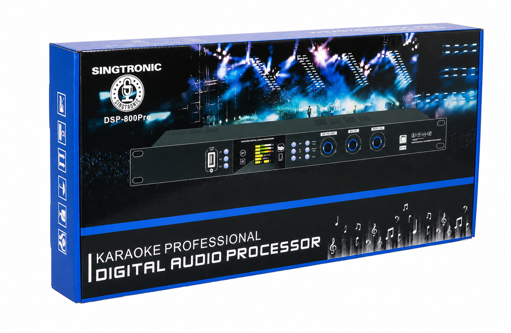 Singtronic DSP-800Pro Professional Digital Echo Karaoke Mixer Processor with Optical & Bluetooth