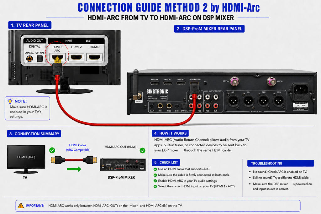 Singtronic DSP-ProM Professional Digital Echo Karaoke Mixer Plus 2 x Anti-feedback Wireless Mics.