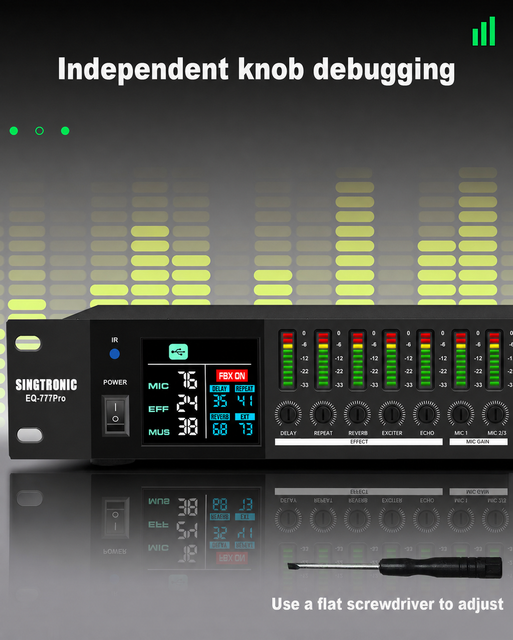Singtronic EQ-777Pro Professional Karaoke Mixer built Equalizer and Anti-Feedback