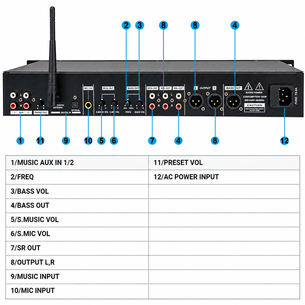 Singtronic EQ-777Pro Professional Karaoke Mixer built Equalizer and Anti-Feedback