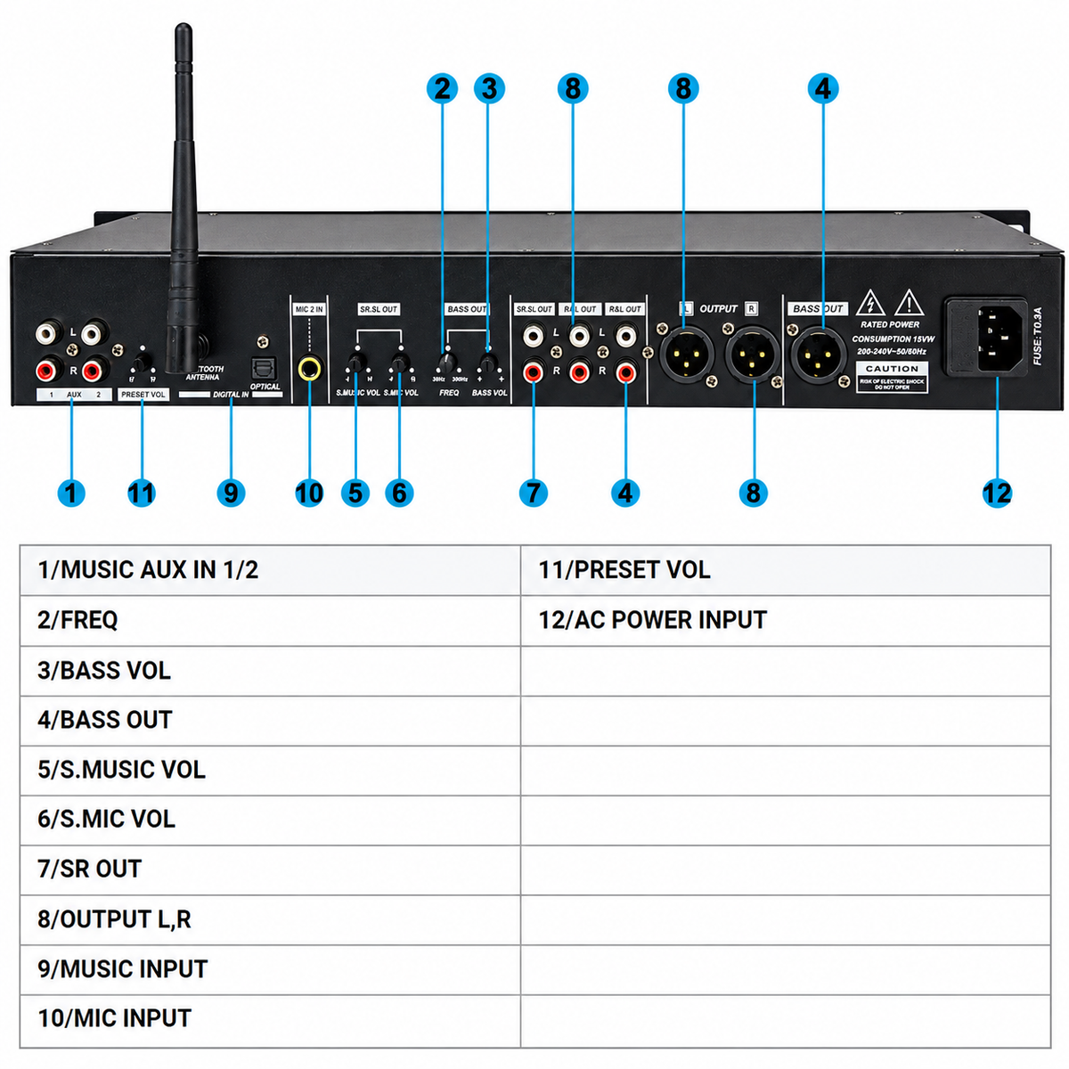 Singtronic EQ-777Pro Professional Karaoke Mixer built Equalizer and Anti-Feedback