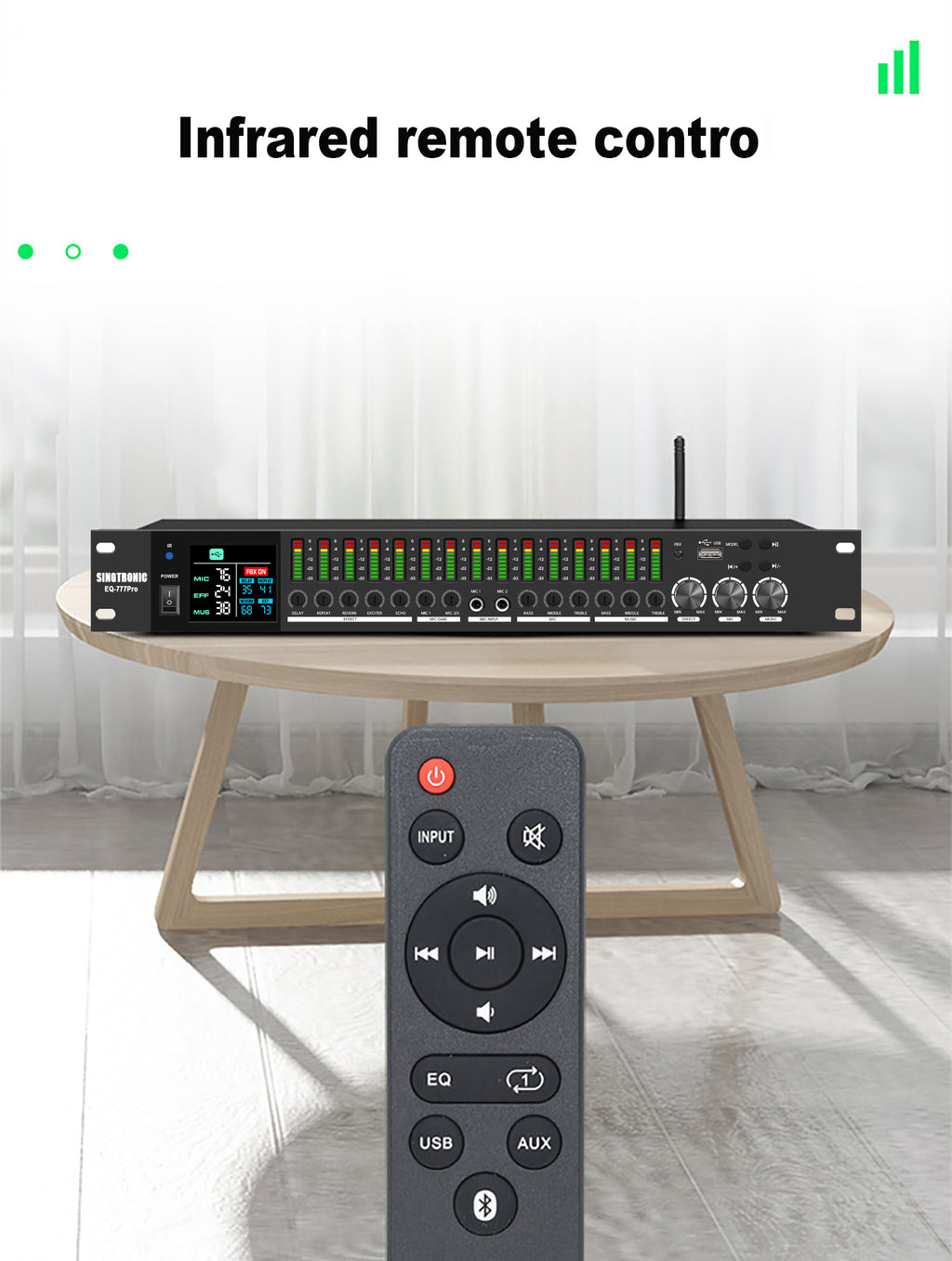 Singtronic EQ-777Pro Professional Karaoke Mixer built Equalizer and Anti-Feedback
