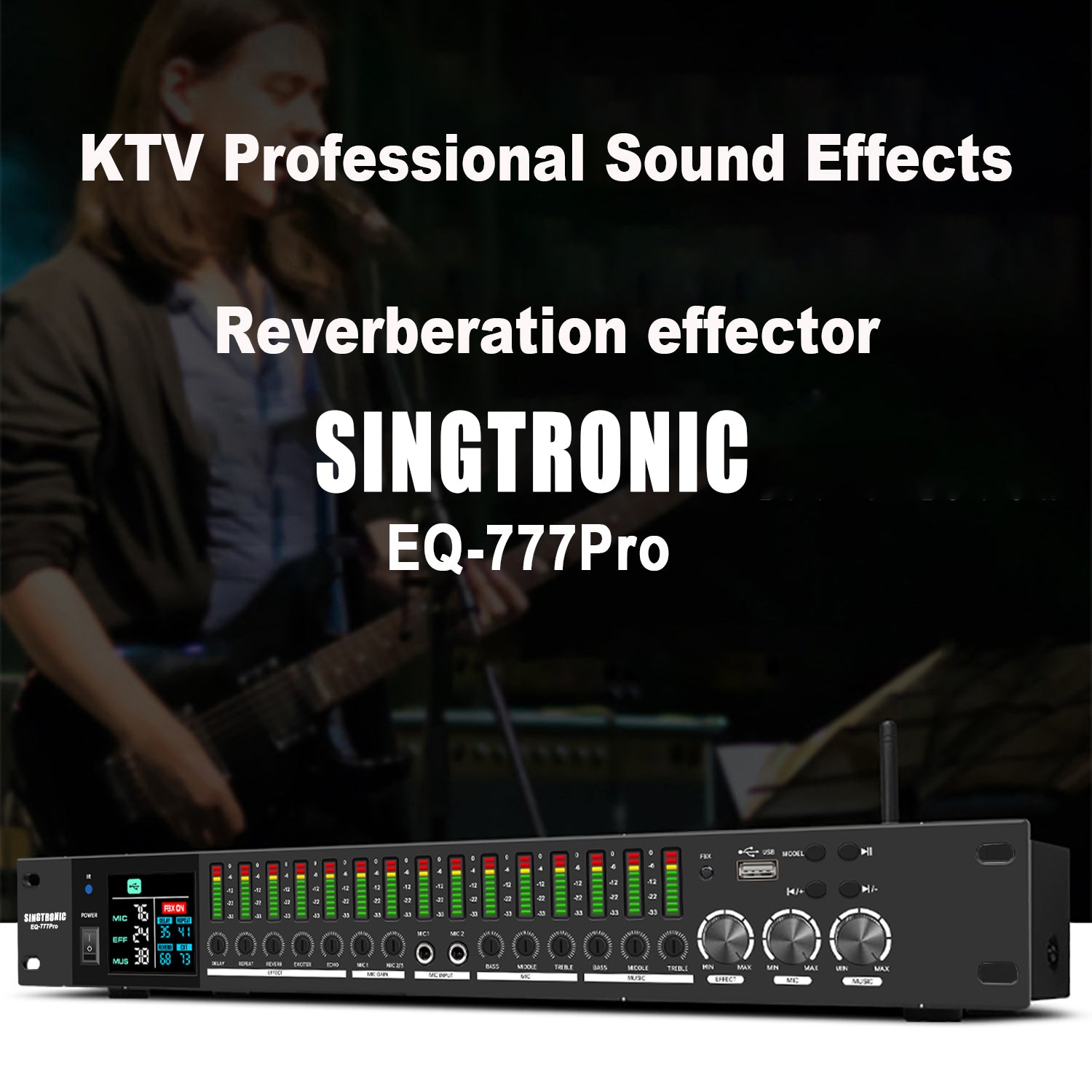 Singtronic EQ-777Pro Professional Karaoke Mixer built Equalizer and Anti-Feedback