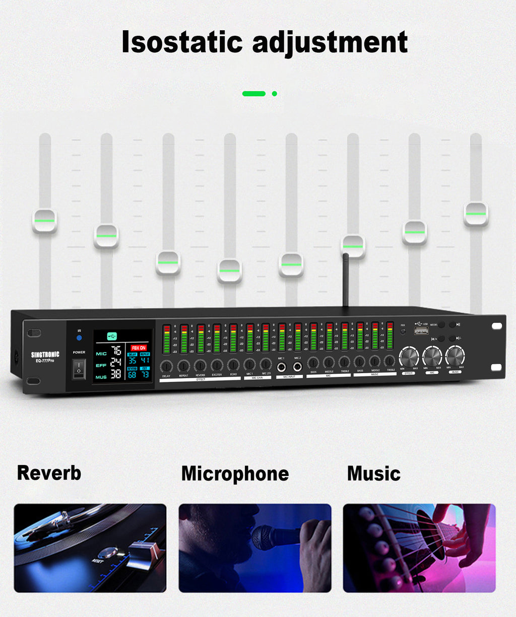 Singtronic EQ-777Pro Professional Karaoke Mixer built Equalizer and Anti-Feedback