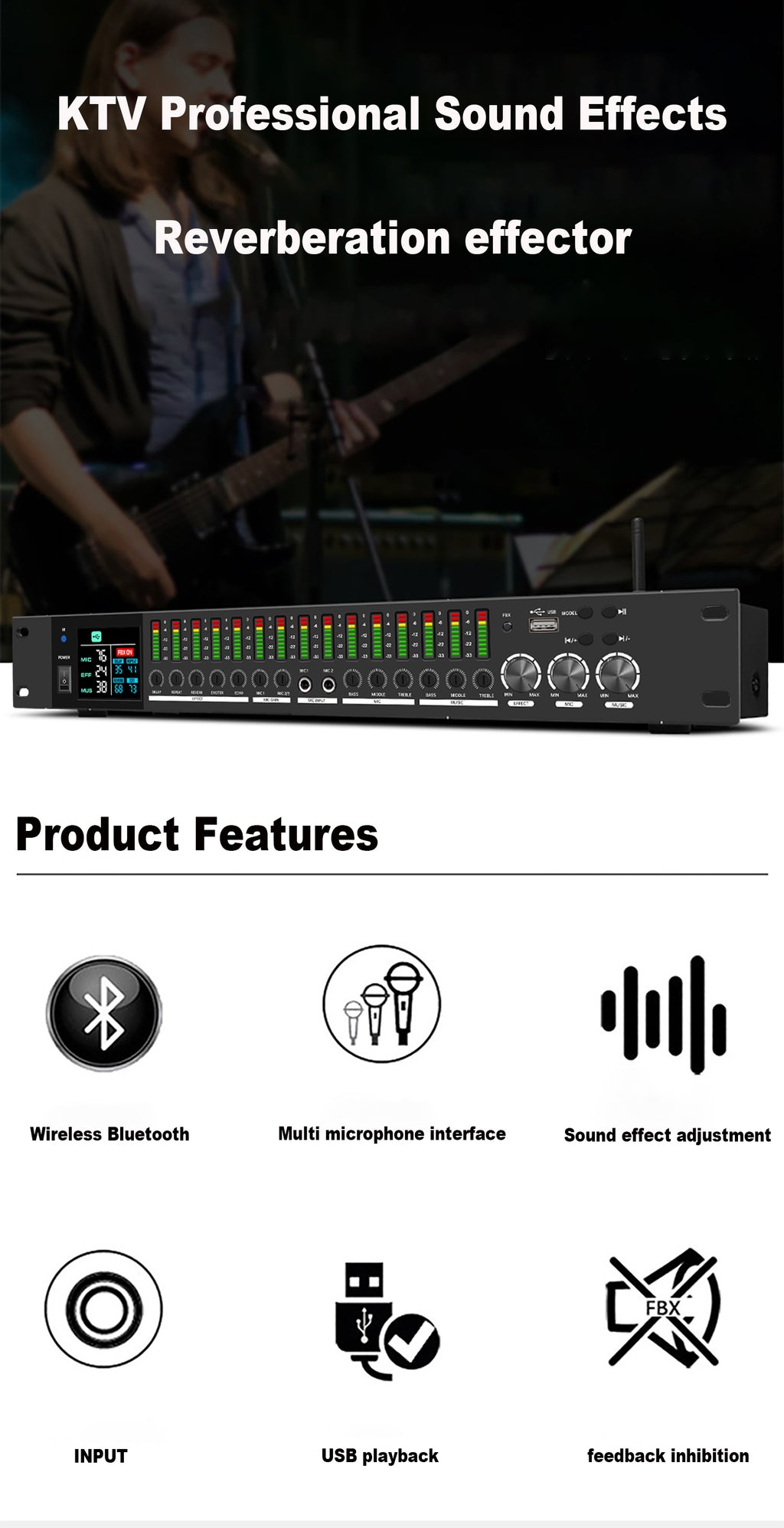 Singtronic EQ-777Pro Professional Karaoke Mixer built Equalizer and Anti-Feedback