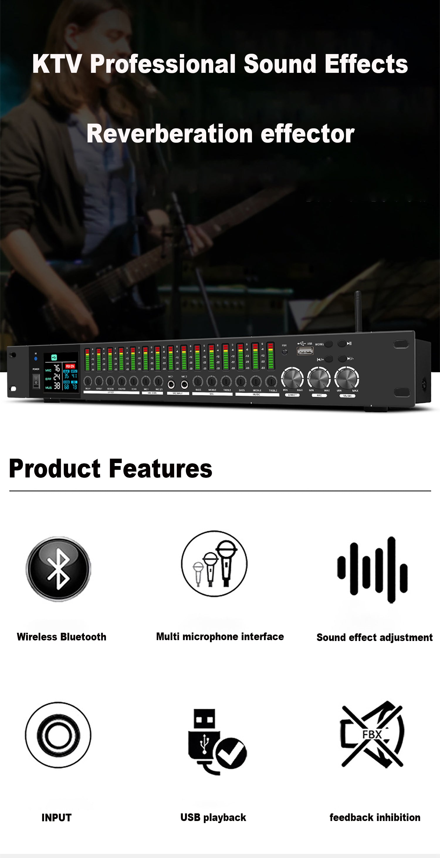 Singtronic EQ-777Pro Professional Karaoke Mixer built Equalizer and Anti-Feedback