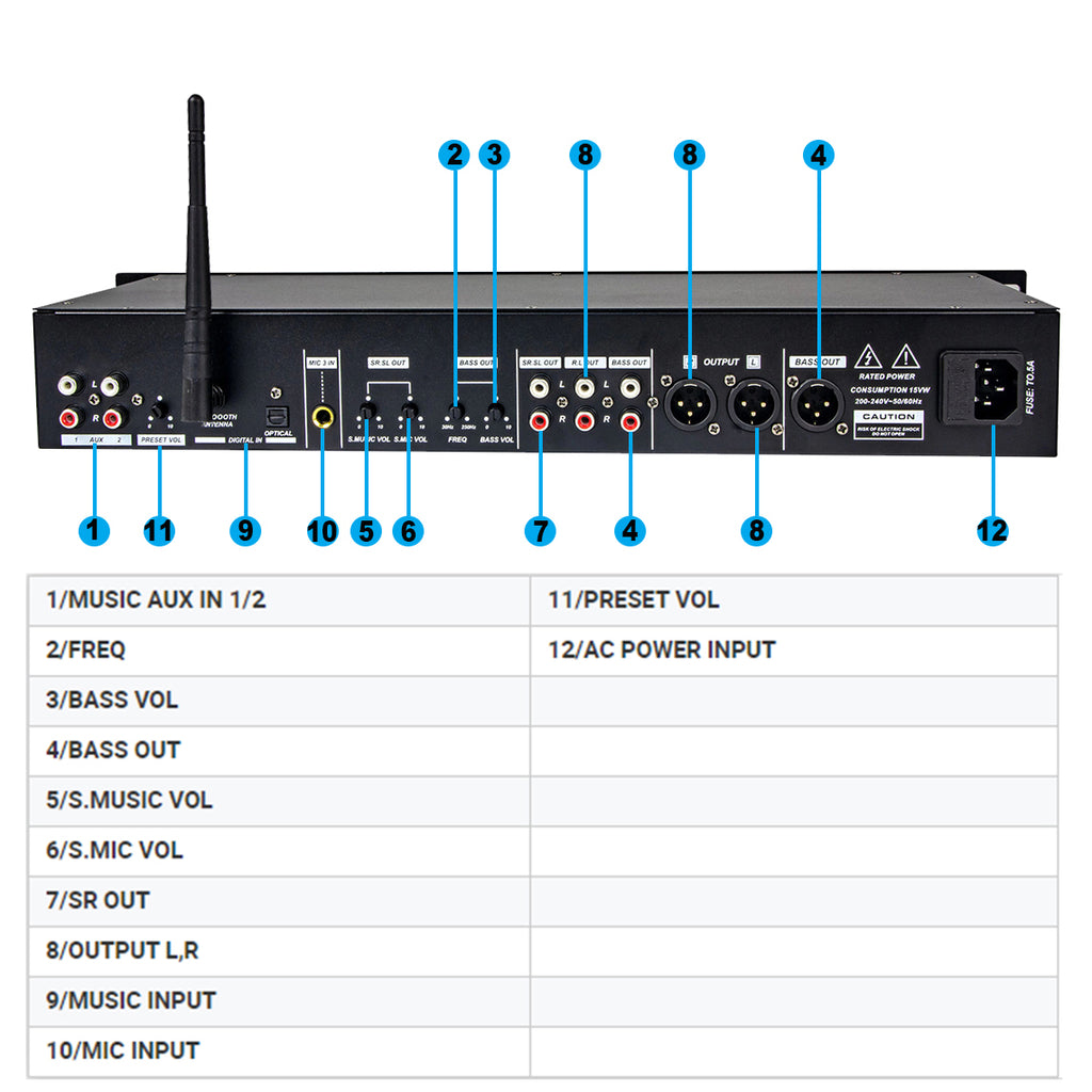 Singtronic EQ-777Pro Professional Karaoke Mixer built Equalizer and Anti-Feedback
