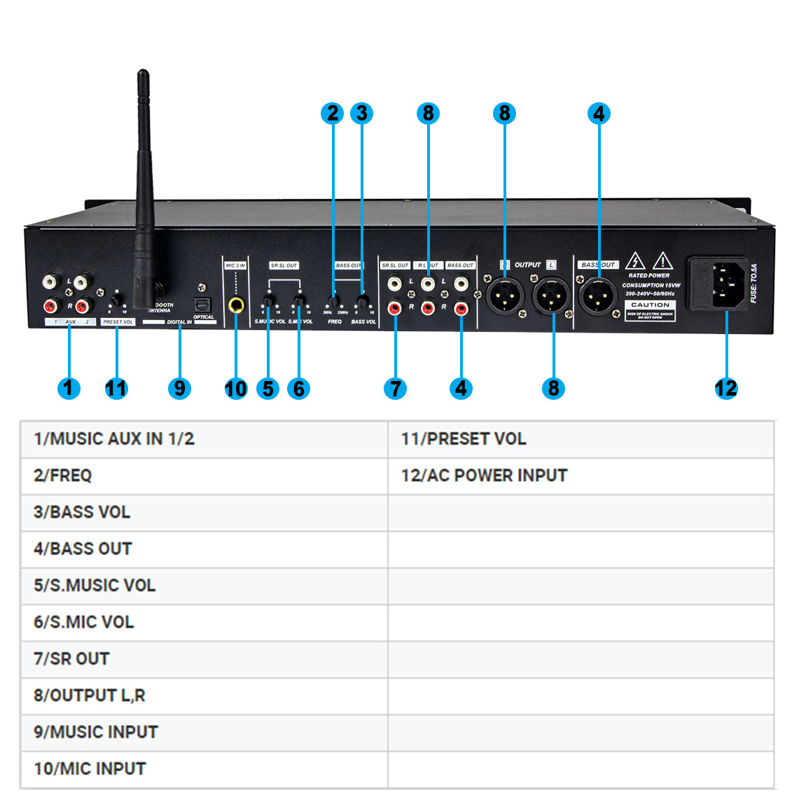 Singtronic EQ-777Pro Professional Karaoke Mixer built Equalizer and Anti-Feedback