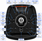 Singtronic F-1215Pro Professional 1200W Powered Bluetooth Karaoke Speaker System