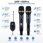 Singtronic UHF-135Pro Digital Portable 2 x Wireless Microphone Karaoke Built in Echo Volume