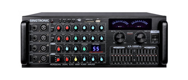 Singtronic KA-1000Pro Professional 2000W Analog Mixing Amplifier Karaoke Built in EQ & Bluetooth