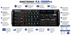 Singtronic KA-1000Pro Professional 2000W Analog Mixing Amplifier Karaoke Built in EQ & Bluetooth