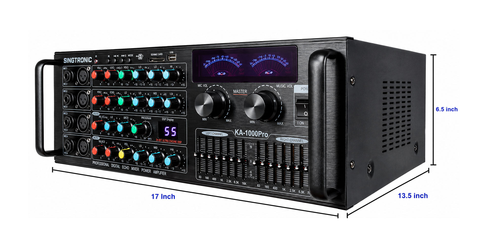 Professional 2000W Analog Mixing Amplifier Karaoke - New