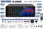 Singtronic KA-2000DSP Professional DJ/KJ 3000W Mixing Amplifier Karaoke HDMI-Arc, Optical & Recording