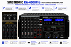 Singtronic KA-4000Pro Professional DJ/KJ 4000W Mixing Amplifier Built in Slider, HDMI-Arc & Recording