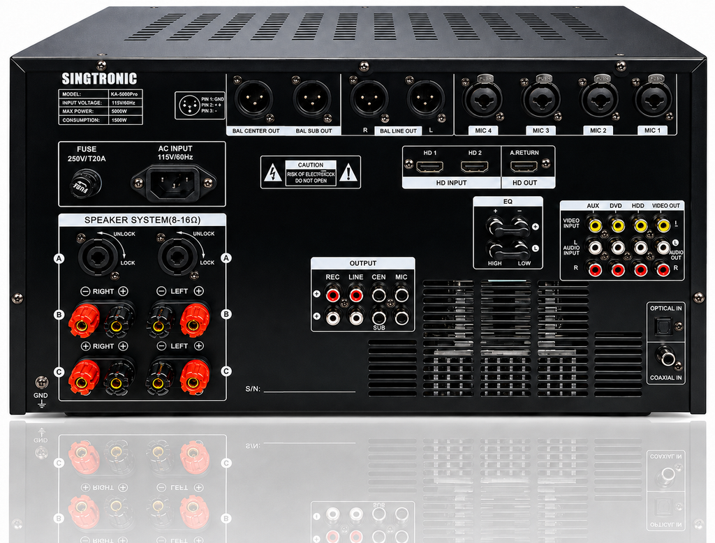 Singtronic KA-5000Pro Professional KJ/DJ 5000W Mixing Amplifier Equalizer & Recording