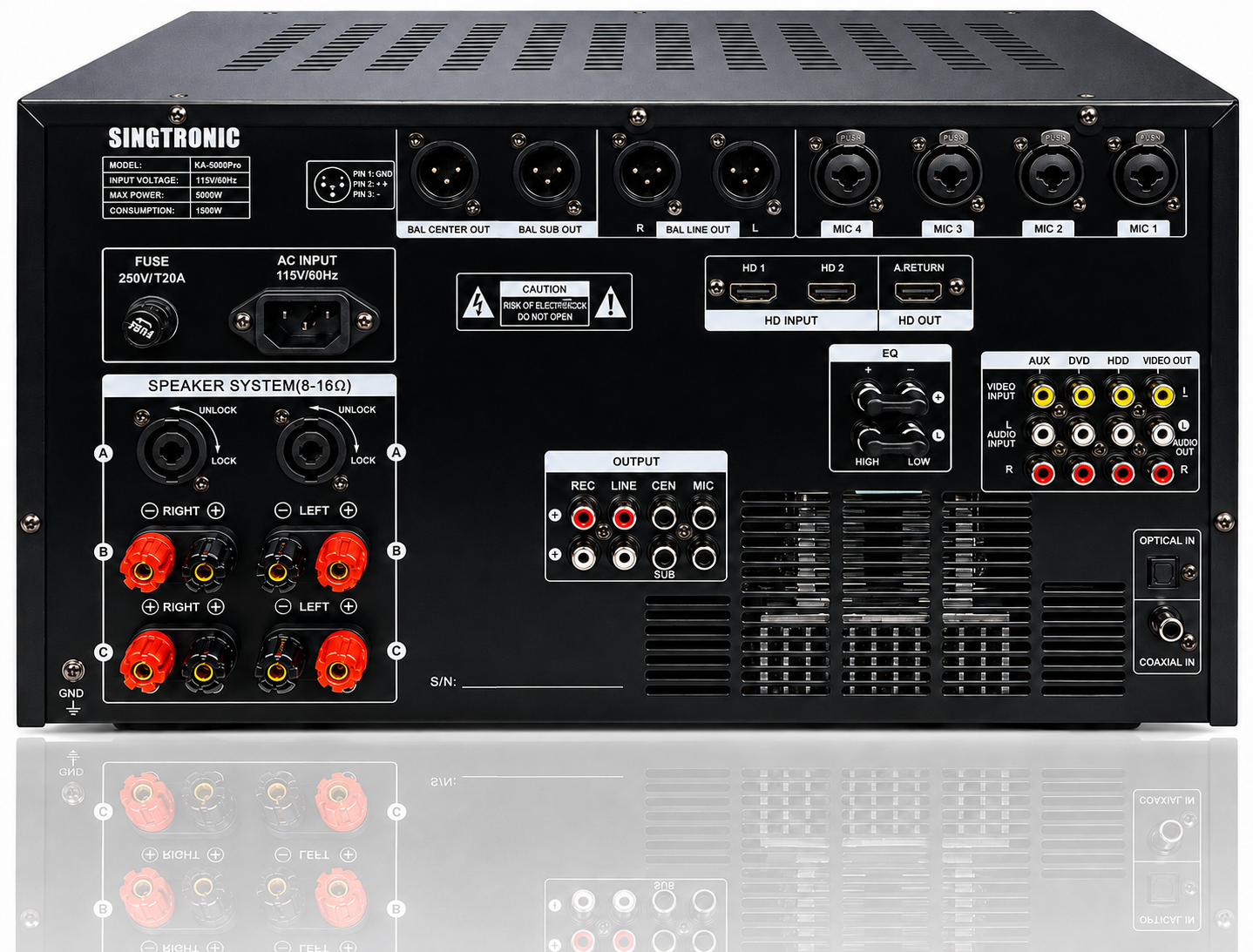 Singtronic KA-5000Pro Professional KJ/DJ 5000W Mixing Amplifier Equalizer & Recording