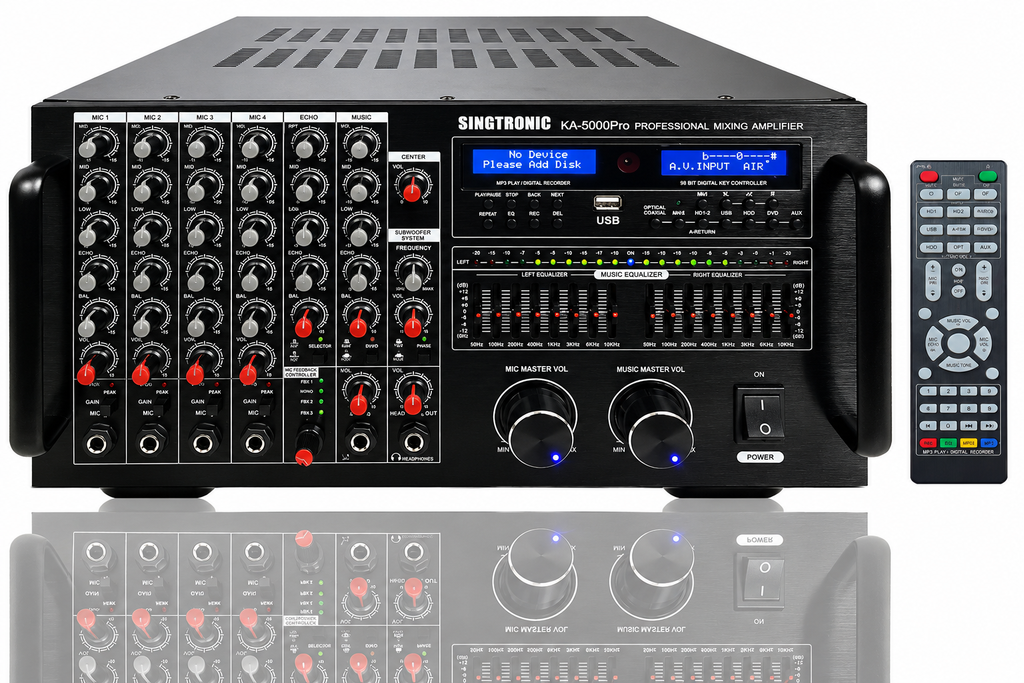 Singtronic KA-5000Pro Professional KJ/DJ 5000W Mixing Amplifier Equalizer & Recording