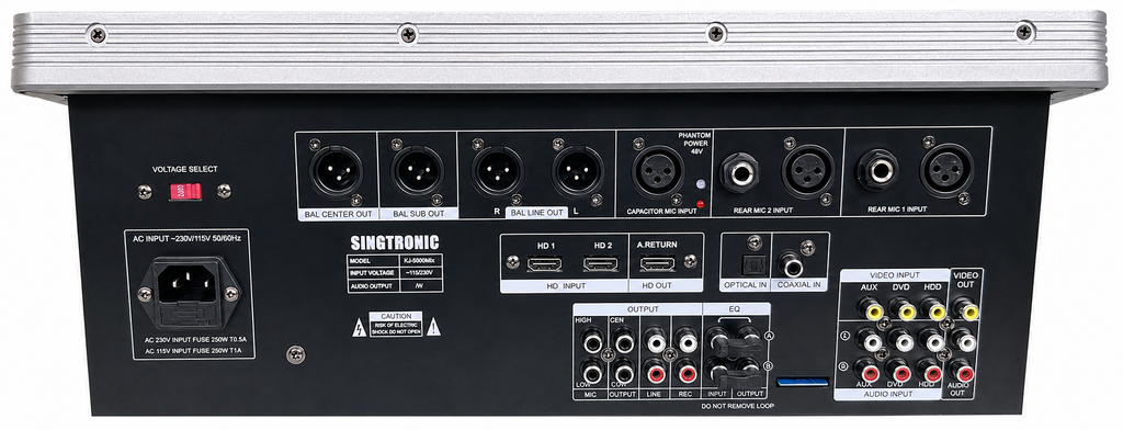 Singtronic KJ-5000Mix Professional Console Digital Karaoke Mixer with HDMI-Arc & Recording Function